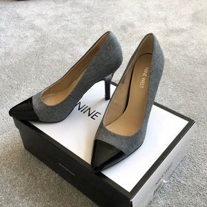 NEW Nine West pointed heels grey